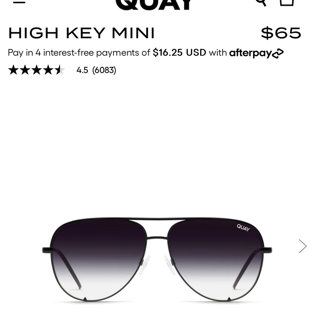 QUAY HIGH KEY MINI - BLK/FADE